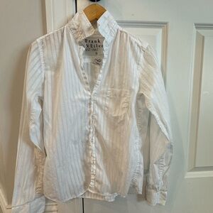 Frank and Eileen striped bright white Barry size S